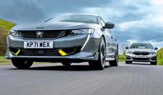 Peugeot 508 SW Sport Engineered vs BMW 330e xDrive Touring - both cars side by side